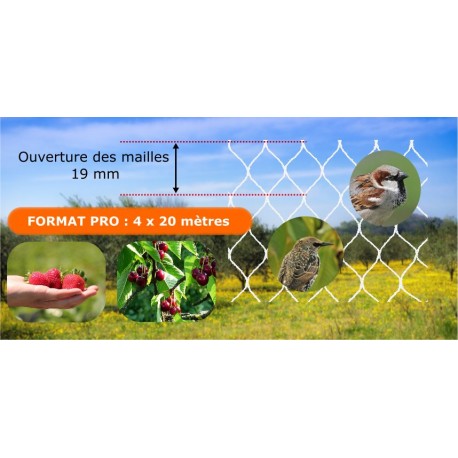 Filet de protection blanc - 4 x 20 m Filet de protection blanc - 4 x 20 m